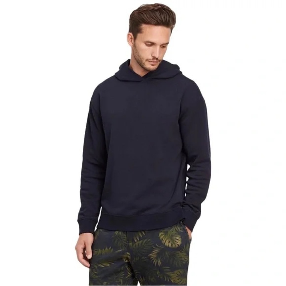 VINCE Side Zip Pullover Hoodie Navy Size Medium